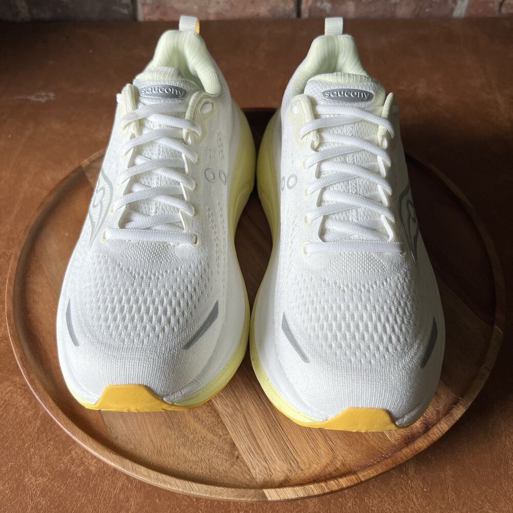 Saucony Hurricane 25 Max Cushion Womens 10 White Yellow Running Sneakers Shoes - Picture 16 of 16